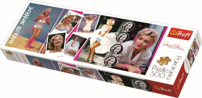 PUZZLE TREFL PANORAMA 500 COLAJ MARILYN MONROE SuperHeroes ToysZone foto