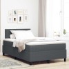 VidaXL Pat cu arcuri Manual Gri &icirc;nchis și Alb 203 x 120 x 88 cm 3337508