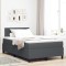 vidaXL Pat cu arcuri Manual Gri &icirc;nchis și Alb 203 x 120 x 88 cm 3337508