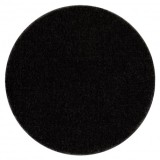 Covor baie SANTA cerc simplu, anti-alunecare, moale - negru, cerc 100 cm