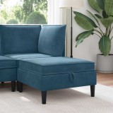 vidaXL Taburet cu depozitare albastru Catifea 42027141