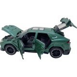 Macheta replica Lamborghini Urus verde deschide 4 usi, prtbagaj si capota, lumini si sunete