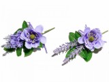 Cumpara ieftin Set 2 crengute artificiale cu Lavanda si Anemone 14 cm
