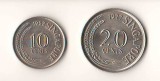 SV * Singapore LOT 10 + 20 CENTS 1982 - 1984 UNC, Asia, Nichel