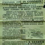 Editie speciala ziarul Informatia Gagarin primul cosmonaut, om &icirc;n cosmos