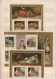 ROMANIA 2021 LP 2319 THEODOR AMAN 190 ANI DE LA NASTERE 2 SERII CU MANSETA ILUSTRATA MNH NESTAMPILATE