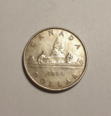 Canada 1 Dollar 1954 Aunc Unc foto