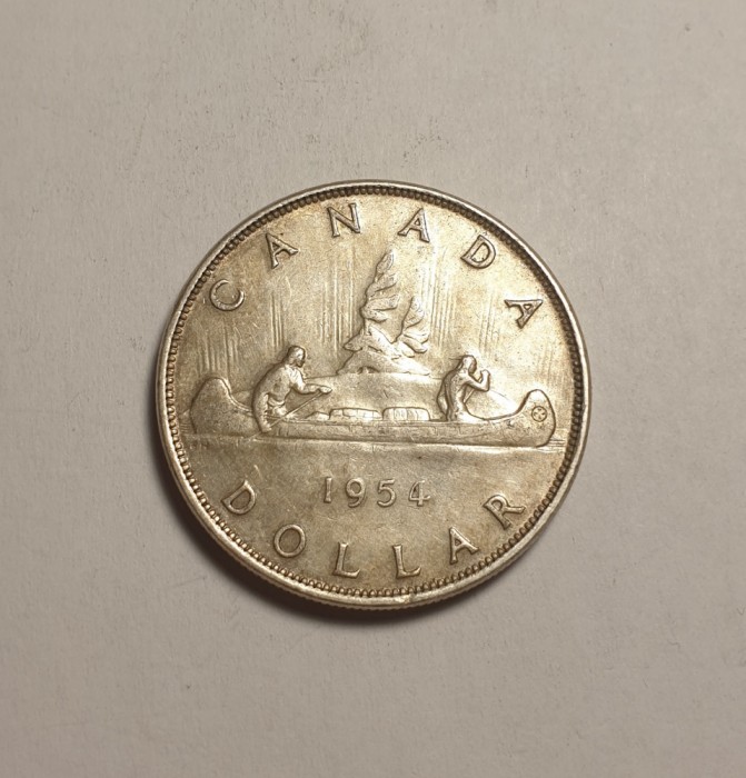 Canada 1 Dollar 1954 Aunc Unc