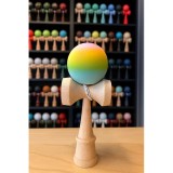 Cumpara ieftin Kendama din lemn, 18cm, bila multicolora, vopsea cauciucata mata - DKEND3002