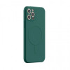 Husa culoarea Dark Green pentru cu iPhone 13 Pro, cu incarcare tip MagSafe - ALC&reg;