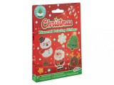 Set creativ cu tematica de Craciun, Creeaza 12 abtibilduri cu tehnica diamond paint, Grafix