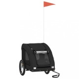 Cumpara ieftin Remorca bicicleta animale companie, negru, textil oxford/fier