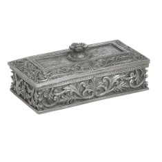 Cutie de bjuterii din rasina Antique Silver 19 cm