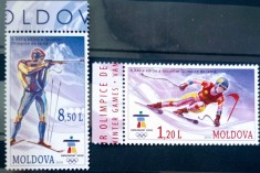 Moldova 2010 sport Jocurile Olimpice de iarnă Vancouver serie 2v nestampilat