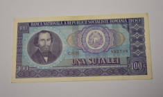 100 lei 1966 - una suta lei - Nicolae Balcescu - seria C 0023 - UNC foto