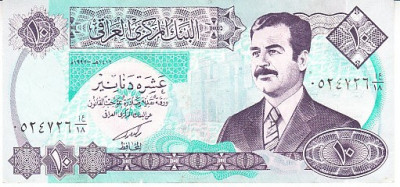 M1 - Bancnota foarte veche - Iraq - 10 dinarI foto