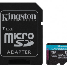 CARD MicroSD KINGSTON, 128 GB, microSDXC, clasa 10, standard UHS-I U3,