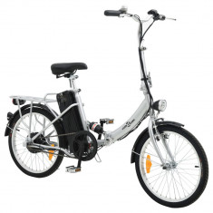 Bicicleta electrica pliabila cu baterie litiu-ion, aliaj aluminiu GartenMobel Dekor