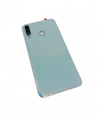 Capac Baterie Huawei P30 Lite Cu Geam Camera Alb Perlat foto