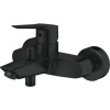 Baterie cada GROHE Start, negru mat, montaj perete, monocomanda, metal, pipa fixa, cartus ceramic, inaltime 96mm
