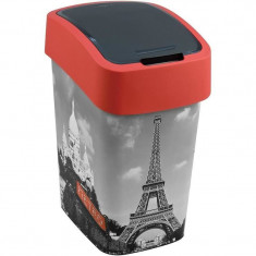 Cos de gunoi cu capac batant, plastic, model Paris, 25 L, 34x26x47 cm, Curver foto