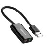 PLACA de SUNET Ugreen, &quot;US205&quot; extern, interfata USB 2.0,conectori 2 x jack 3.5 mm, negru &quot;30724&quot;