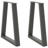 VidaXL Picioare de masă &icirc;n formă de V, 2 buc., antracit, 50x(72-73,3) cm, oțel
