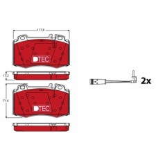 Placute frana Mercedes C-Class (W203), CLK (C209), CLS (C219), E-Class (W211), S-Class (W220), SL (R230), Toyota Corolla Compact (E9), punte fata, TR foto