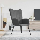 VidaXL Scaun de relaxare, gri &icirc;nchis, material textil