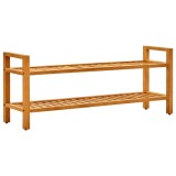 Cumpara ieftin Pantofar cu 2 rafturi, 100x27x40 cm, lemn masiv de stejar
