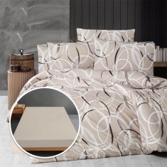 lenjerie de pat ranforce, 100% bumbac, cu husa universala pentru saltea de 140cm x 200cm / 160cm x 200cm-ali
