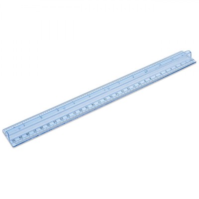 Riglă Plastic, 30cm, Transparentă, Cu M&amp;acirc;ner foto