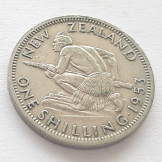 378. Moneda Noua Zeelanda 1 shilling 1953 (tiraj 200.000 buc)