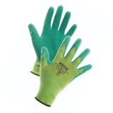 Manusi pentru gradina Marvel Groovy, nylon + latex, verde, marimea 9