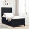 vidaXL Pat cu arcuri cu saltea cu headboard Negru 80 x 200 cm țesătură 3341611