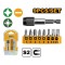Prelungitor biti set 9 bucati - Ingco AKSD0071