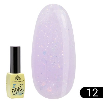 Bază pentru unghii Opal Rubber Base, Global Fashion 8 ml, 12 foto