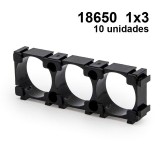 Set suport constructie Baterie - Acumulator 18650 1x3 - 10 buc