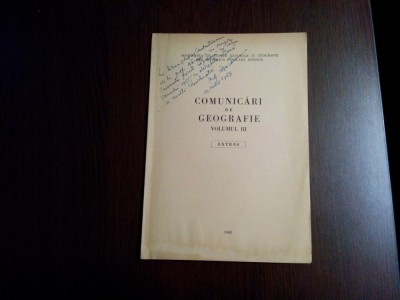 CONTRIBUTII ECONOMICO-GEOGRAFICE ASUPRA INDUSTRIEI ORASULUI PITESTI - I. Bacanu (dedicatie-autograf), C. Stefanescu - 1965, 13 p. foto