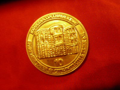 Moneda - Jeton - Orasul Trier si Constantin Imparat Roman - 2007 ,bronz , d=3cm foto