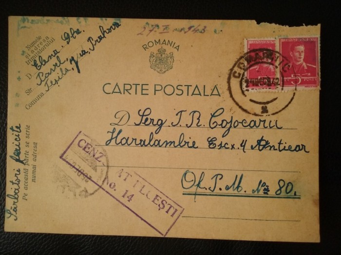 1943-C.P.circ.-CENZURAT-Ploiesti 14