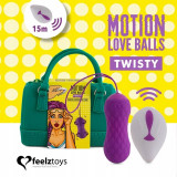 Oul vibrator cu telecomandă - FeelzToys Motion Love Balls Twisty