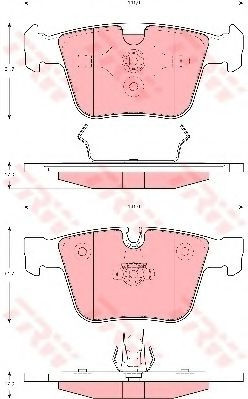 Set placute frana,frana disc MERCEDES M-CLASS (W164) (2005 - 2011) TRW GDB1675 foto