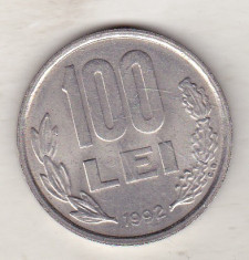 bnk mnd Romania 100 lei 1992 , varianta 1 foto