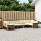 Cumpara ieftin Set de canapele de exterior 7 buc. 7-Locuri Natural si Crem