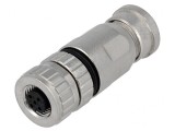 Mufă M12 5-PIN Mamă pe Cablu Drept