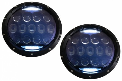 Faruri Full LED CREE Dublu Proiector Halo DRL Jeep Wrangler TJ &amp;amp; JK (1997-2018) Performance AutoTuning foto