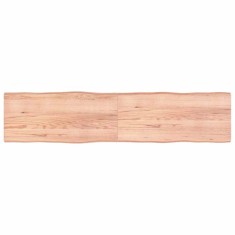 vidaXL Blat masă, 220x50x(2-4) cm, maro, lemn tratat contur organic