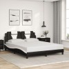 VidaXL Cadru de pat, Viana, fără saltea, negru/alb, 160x200 cm, piele ecologică 3208108
