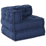 VidaXL Pouf modular indigo 70x70x54, din țesătură.